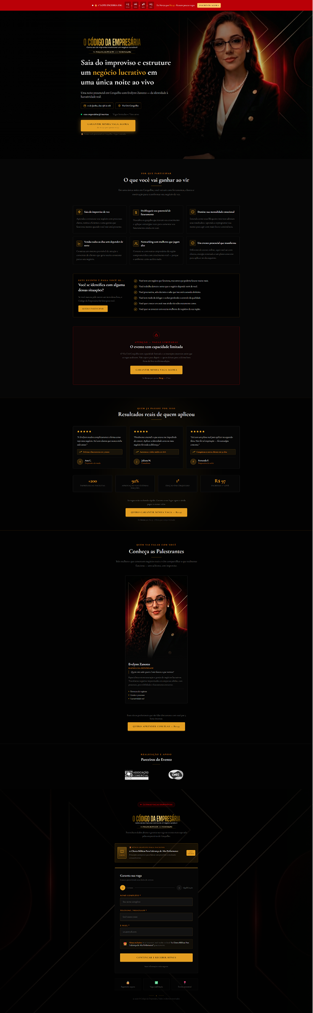 Print do site Imersão & Eventos